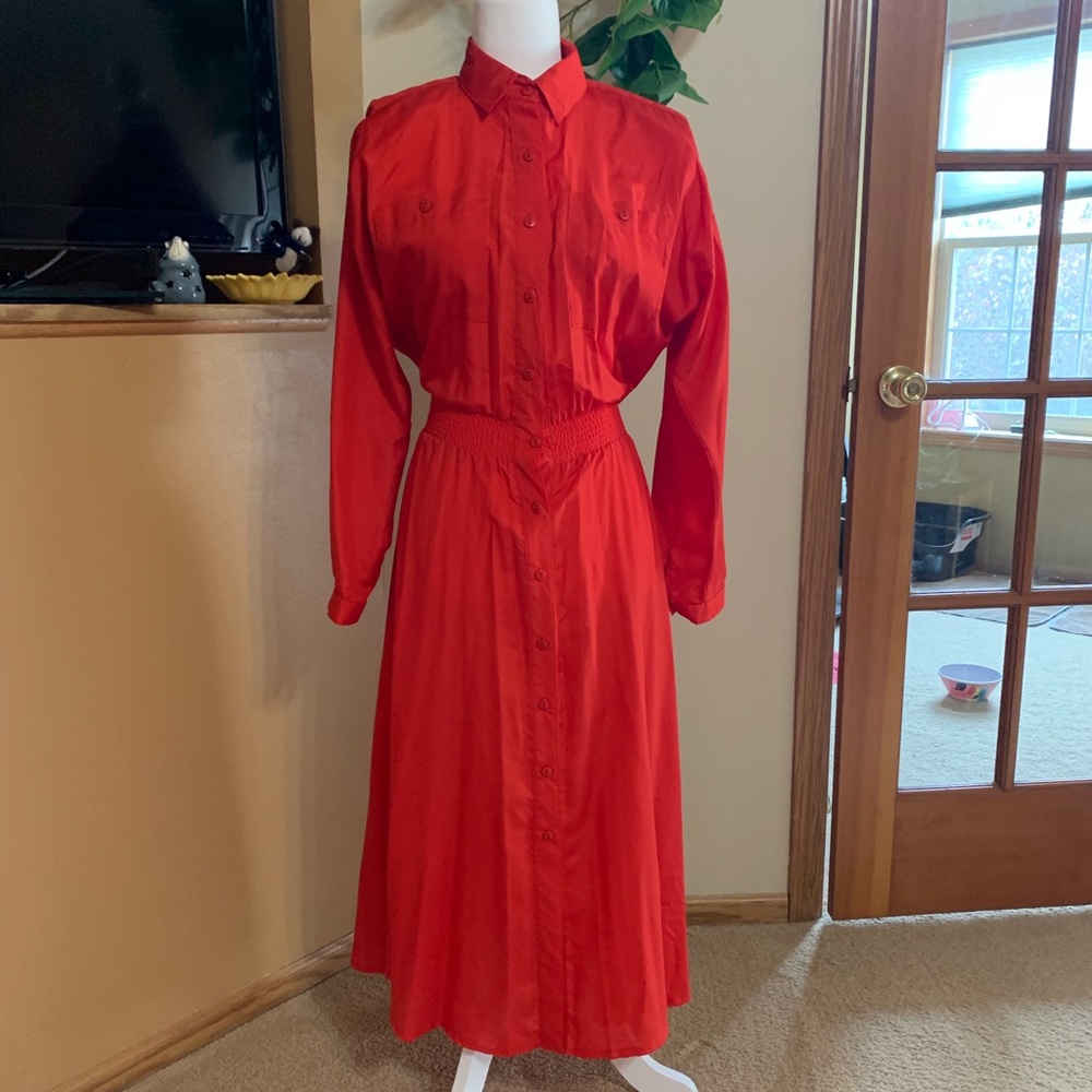 Vibrant Vintage Red Dress